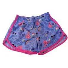 Kit 5 shorts feminino infantil Praia Piscina Menina Leve Confortavel Estampado Shorts tactel infantil menina kit 5 peças