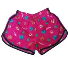 Shorts tactel infantil menina kit 5 peças feminino praia