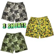 Kit de 3 Short Plus Size extra Mauricinho Masculino Tactel Adulto Praia Piscina Moda Promoção