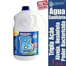 Água Sanitária 5 Litros Avejante, Desinfetante - Barbarex