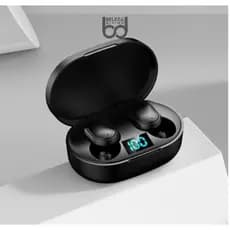 Fone De Ouvido Sem Fio E6s Bluetooth 5.0  Tws Preto