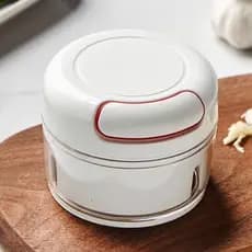 Processador de Alimentos Manual com 2 Lâminas - Mini Triturador Prático e Eficiente