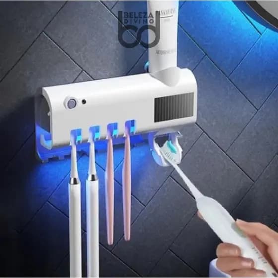 Porta Escovas De Dente Esterilizador Com Dispenser De Pasta. MEGA OFERTA