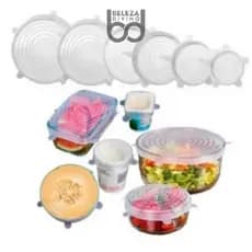 Tampa De Silicone Flexivel Reutilizavel Kit 6 Unidades. MEGA OFERTA
