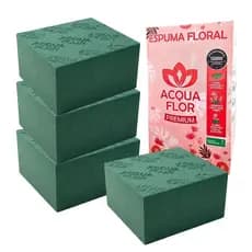 Kit 12 Espuma Floral Esponja Arranjo Flores Fenólica Grande 15x15x9cm Espuma Bloco Baby Florais Decoração Florista
