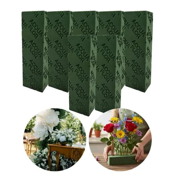 Kit 7 Espuma Floral Esponja arranjos de Flores 23x5x7cm Espuma Premium AF800  Absorve até 1,5L Arranjos Flores Naturais