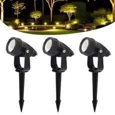 Kit 3 Luminária Espeto Jardim Led integrado Cob Led 7w ip65 à prova d'água refletor jardim spot jardim luz para plantas