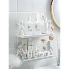 organizador BONECO BUDDY de plástico prateleira de parede do banheiro e cozinha