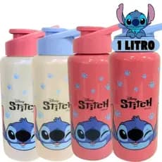 Garrafa De Água Stitch Squeeze 1 Litro Escolar Academia Garrafa Stitch Squeeze