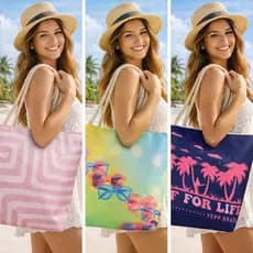 Bolsa de Praia em Lona Beach Way com Alça de Corda Bolsa para Saida de Praia Saida de Praia