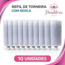 Kit 10 Refil de Carvão Ativado para Purificador de Torneira - Purificador de Torneira