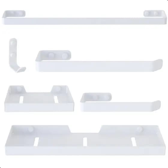 Kit Acessórios Para Banheiro Branco 6 Peças