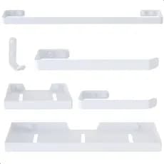 Kit Acessórios Para Banheiro Branco 6 Peças
