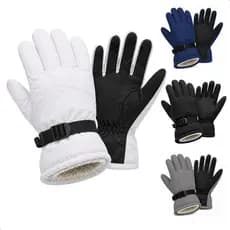 Luva Motoqueiro Forro Quente Motociclista Impermeável Pelinho p/ Frio Moto Bike Branca Branco