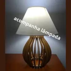 Abajur Cúpula Grande luxo com Lampada Bolinha para Criado Mudo e Mesinha de Cabeceira