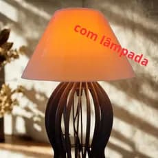 Abajur Luminária Decorativa de Mesa  Cúpula Quarto Sala