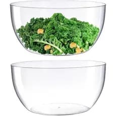Kit 3 Bowls Saladeira Transparente 2 Litros - Acrílico - Saladeira Média