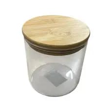 Pote Hermético Vidro Borossilicato Tampa Bambu 550ml Recipiente Alimentos Conservação