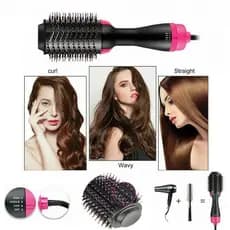 Escova Seca, Alisa e Modela Cabelo 110v Alisadora Cabelo Curto, Comprido, Cacheado