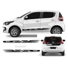 Adesivo Lateral Para Fiat Mobi Faixa Mb5 Drive Easy Like Way