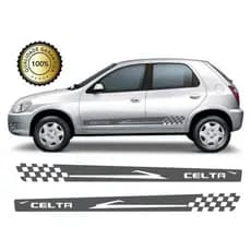Par De Faixas Laterais Chevrolet Celta 2 e 4 Portas