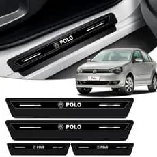 Kit 8pç Soleira Premium Protetor Porta Polo Hatch Sedan Todos os anos