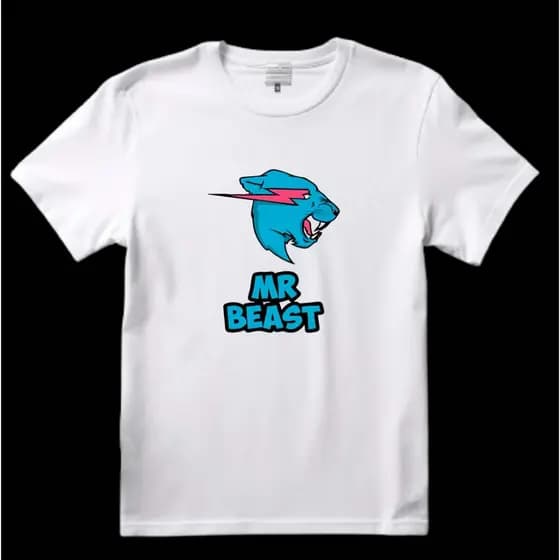 camiseta pçreta 100% algodão Mr. beast