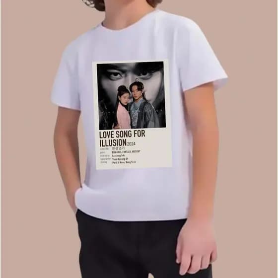 Camisetas 100% poliéster séries K-dramas drama, romance, suspense, comédia, ação, fantasia, ficção científica sageuk.