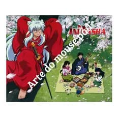Mouse Pad Inuyasha Personalizado Nome Kagome Sesshomaru Anime Otaku Gamer Presente Nostalgia