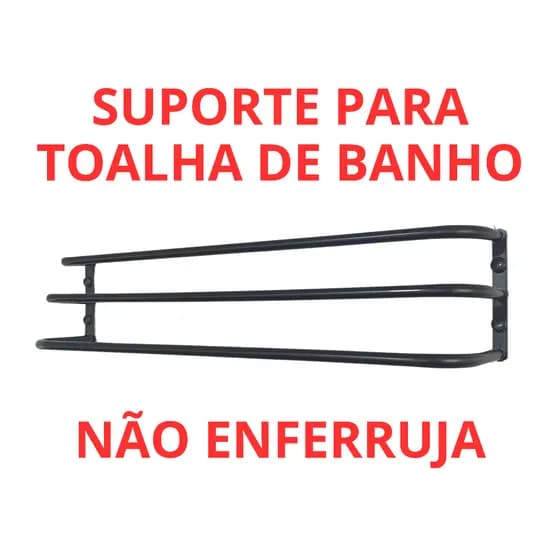 Suporte de toalhas Toalheiro para toalha de banho Triplo NÂO ENFERRUJA - Bitenfer Varais