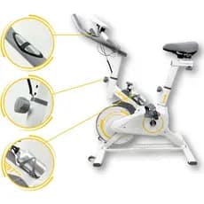 Bicicleta Ergometrica Bike Spinning Branca até 100kg 10KG Inercia Nakasaki
