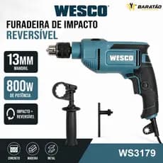 Furadeira de Impacto 13mm 3000 Rpm 800w WS3179  Wesco 220v