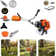 Kit Roçadeira a Gasolina 80Cc Makina 28mm 9T Cabo bipartido Multifuncional Aparador com Acessório