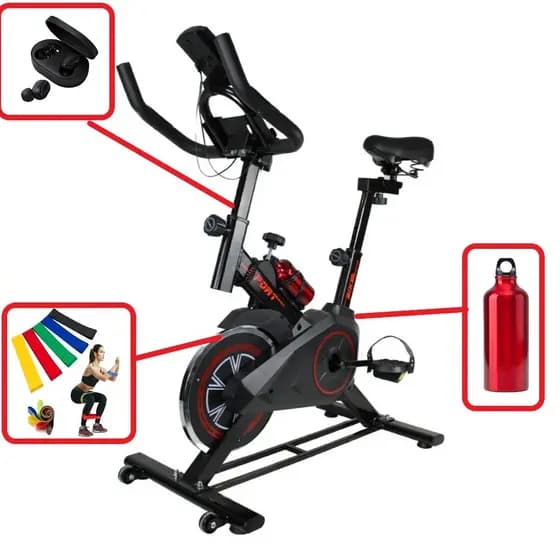 Bicicleta Ergometrica Para Spinning Alta Perfomance Até 100kg NK7201p + BRIND TOPS NAKASAKI