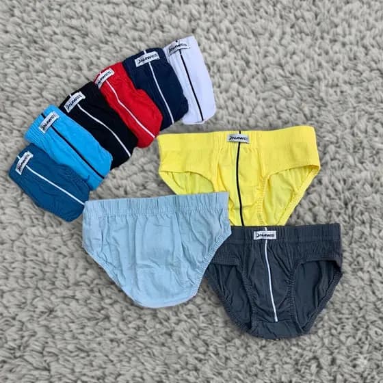 Kit Cuecas Slip Infantil 100% Algodão Tradicional Menino Juvenil Criança