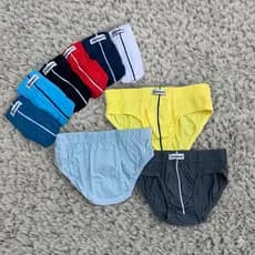 Kit Cuecas Slip Infantil 100% Algodão Tradicional Menino Juvenil Criança