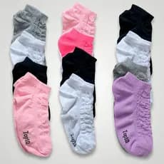 Kit 12 Pares de Meia soquete Algodão Feminina Multicolor Premium Dia a Dia Cano Curto Baixo Unissex