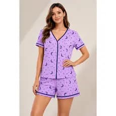 Pijama Conjunto Americano Confortável Feminino Estampa
