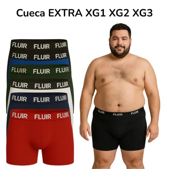Kit 10 Cuecas Plus Size Masculino Microfibra Extra Grande