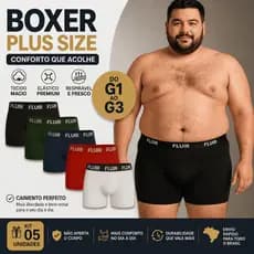 Kit com 5 Cuecas Plus Size Extra Grande Masculino Adulto Microfibra Forro de Algodão
