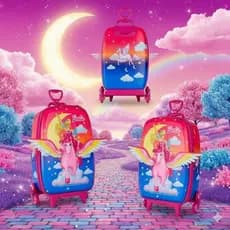 Mala Infantil Barbie Marie 3D Rodinhas Personagem Viagem Escola Bagagem Criança