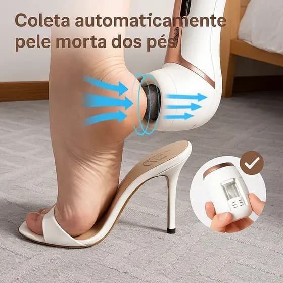 Esfoliador Elétrico Pés Recarregável Pedicure Removedor Calos Rachaduras Lixa Portátil