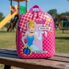 Mochila Infantil Disney Princesas Cinderela Sereia Branca Neve Tamanho P Escola Passeio
