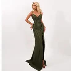 Vestido Longo de Festa Acetinado Sereia Alcinha Formatura Casamento Eventos