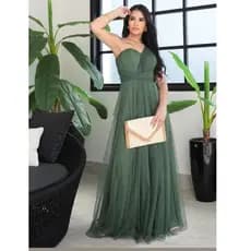Vestido Feminino Longo Festa Brilhante Multiformas Tule Casamento Formatura