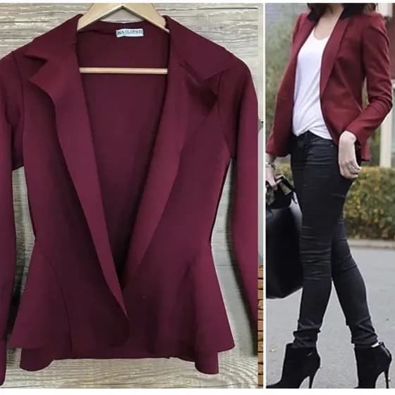 blazer Casaquinho Neopreme Moda Feminino Terninho blusa 68