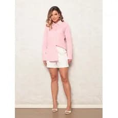 Camisa Femenina Manga Longa De Tactel  Venda Imperdível 102-2025
