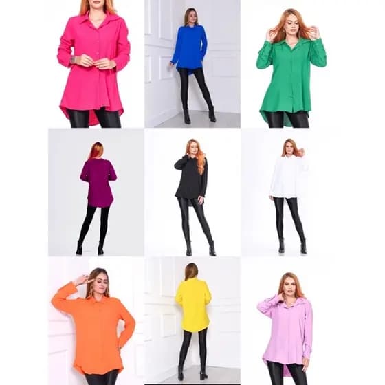 LANÇAMENTO 2025 CHEMISA LONGO MODA FEMININO NOVO DUNA - duna