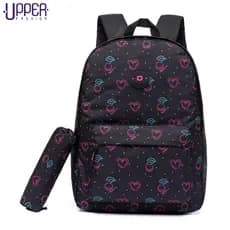 Kit Mochila Escolar Grande Feminina Estojo Faculdade Moderno Espaçosa Resistente