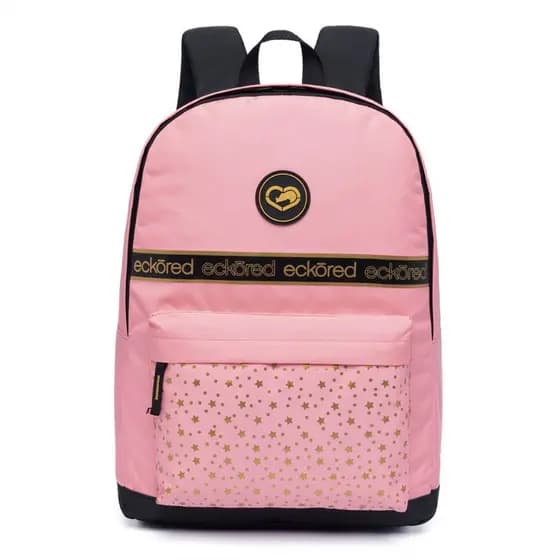Mochila Ecko Grande Escolar Notebook Casual Rosa